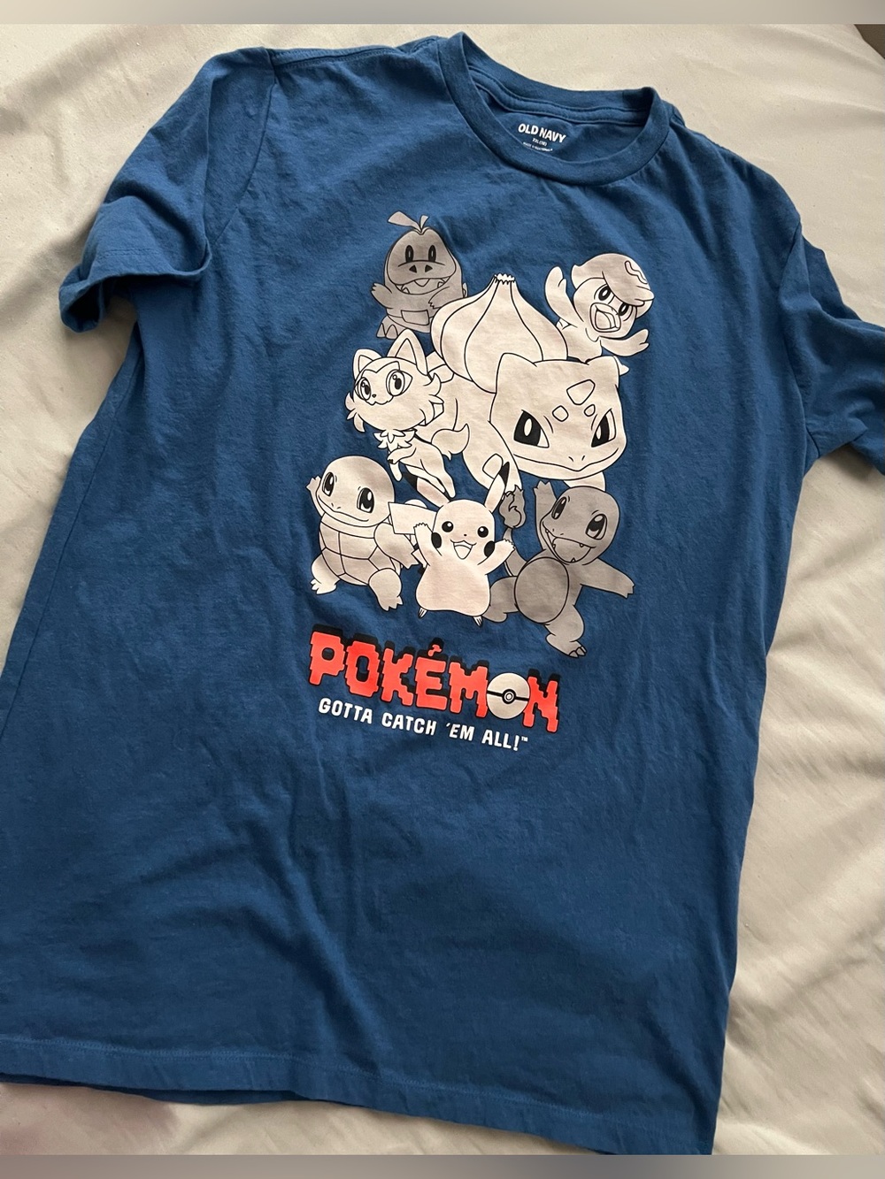 Boys Pokemon Pikachu trainer blue graphic tee XXL